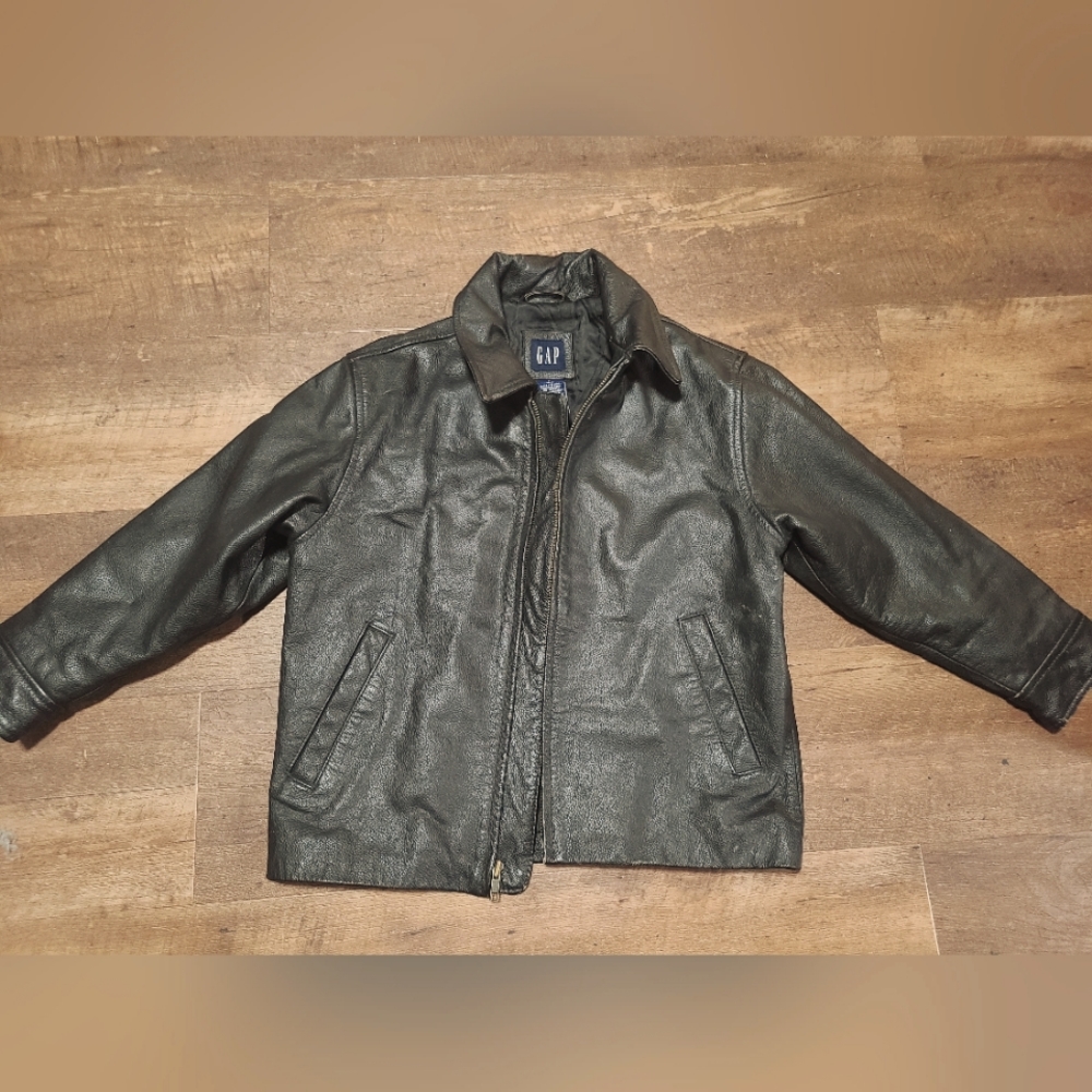 Gap Vintage 100% Cow Leather Kids Jacket